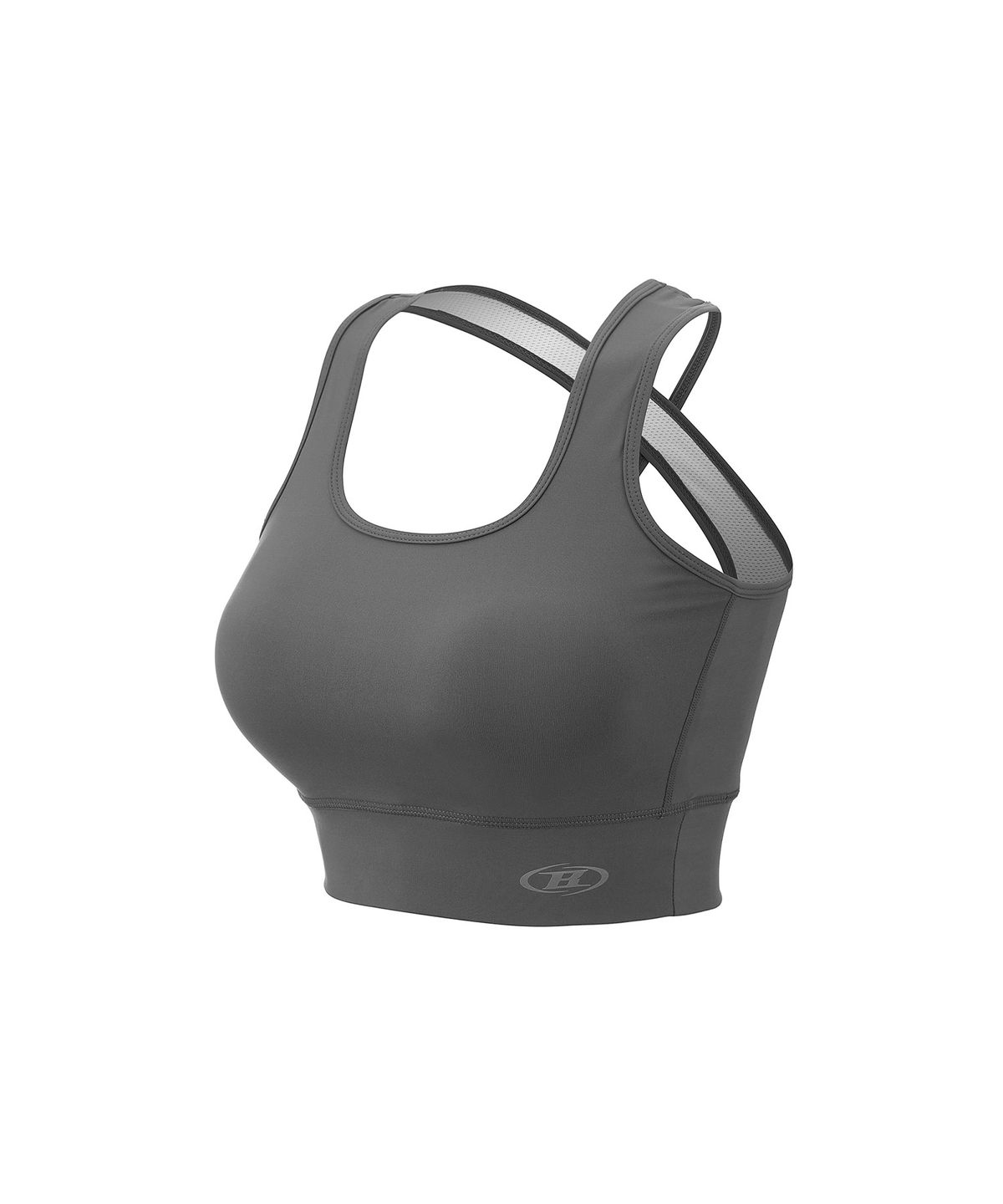 본투윈(BORN TO WIN) CUT OUT WIDE BAND BRA TOP [CHARCOAL]