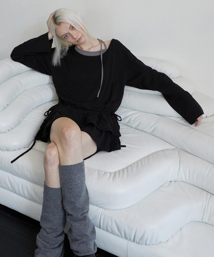 RENSE☆Frill Layered Long Sleeve MUSINSA | RENSE Frill Layered Long Sleeve Black