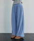 Melange Fleece Pintuck Pants Gray Blue