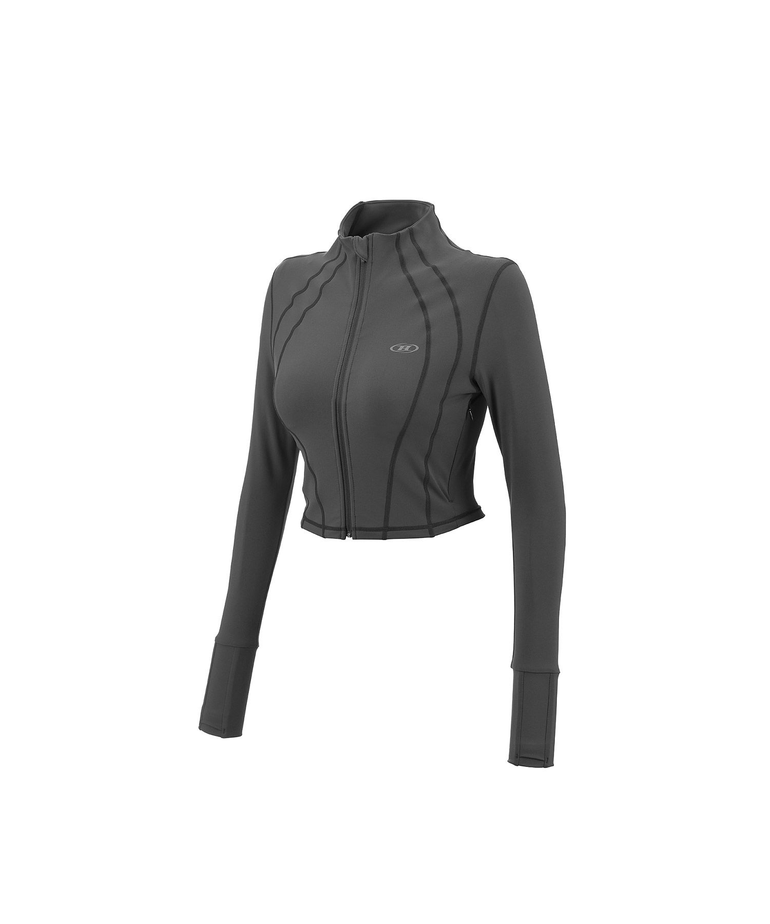 ★2024SS新作★BORN TO WIN★FULL ZIP-UP CROP JACKET MUSINSA | BORN TO WIN ACTIVE LINE FULL ZIP-UP JACKET [CHARCOAL]