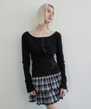 Line Snap Long Sleeve Black