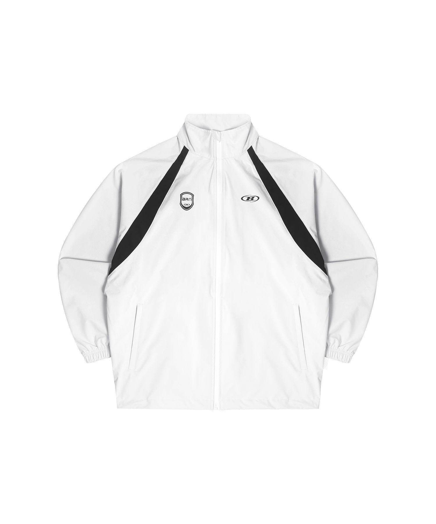 BORN TO WIN　BRN EMBLEM BOOSTER JACKET MUSINSA | BORN TO WIN BRN EMBLEM BOOSTER ZIP-UP JACKET [WHITE]