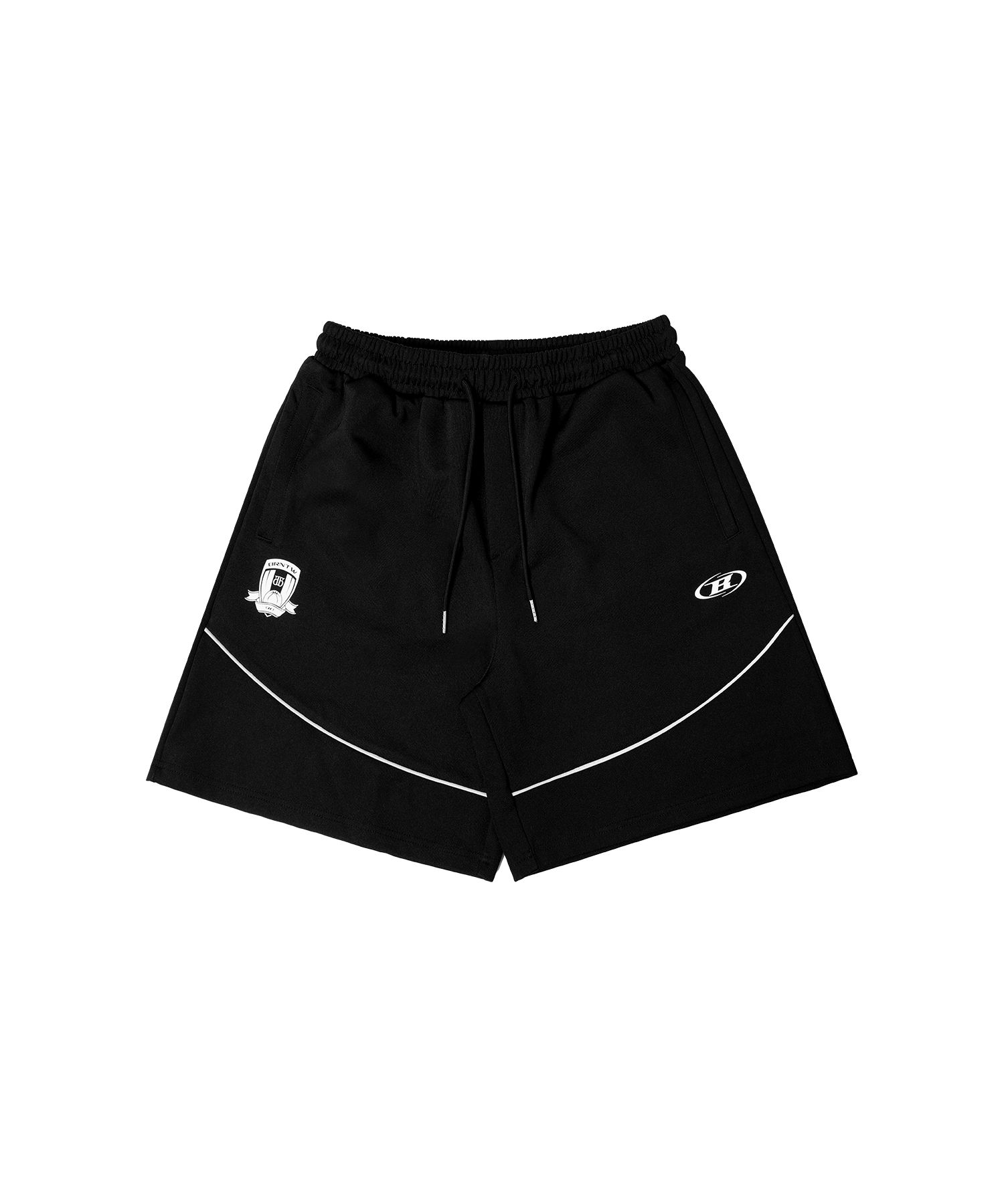 MUSINSA | BORN TO WIN SILVER LINE JERSEY HALF PANTS SHORT