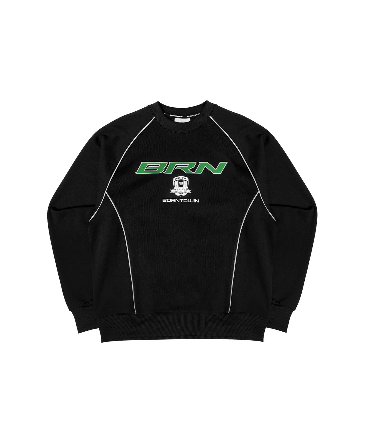 본투윈(BORN TO WIN) BRN SILVER LINE JERSEY SWEATSHIRTS [BLACK]