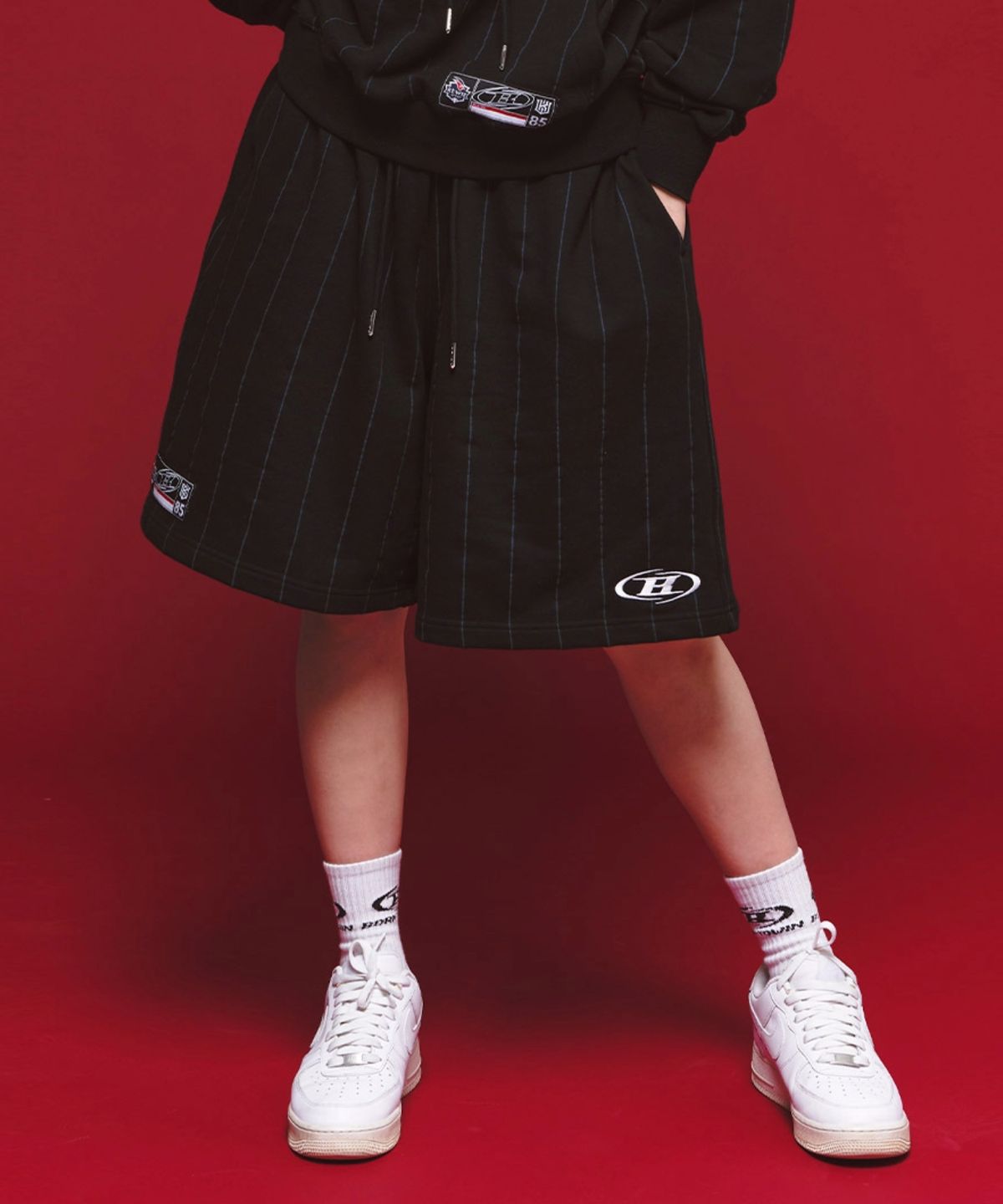 본투윈(BORN TO WIN) BORNTOWIN X KT WIZ HALF PANTS [BLACK]
