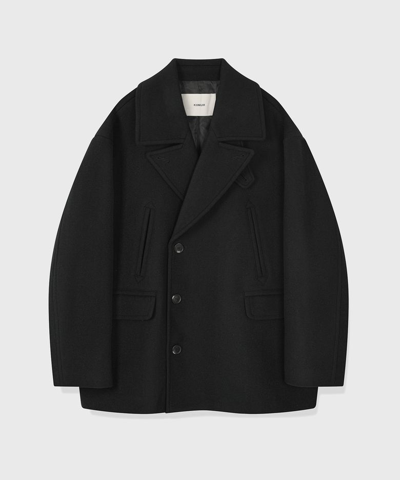 [WOOL 80] 울리치 더블 피코트_블랙