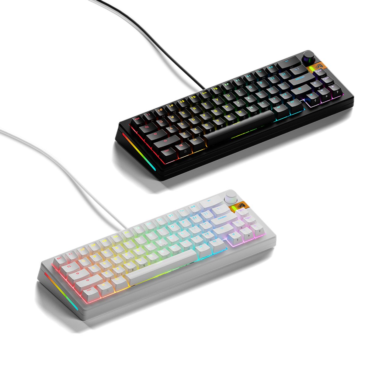 글로리어스(GLORIOUS) 글로리어스 GMMK3 HE 65% Prebuilt 래피드 트리거 키보드(블랙/화이트)
