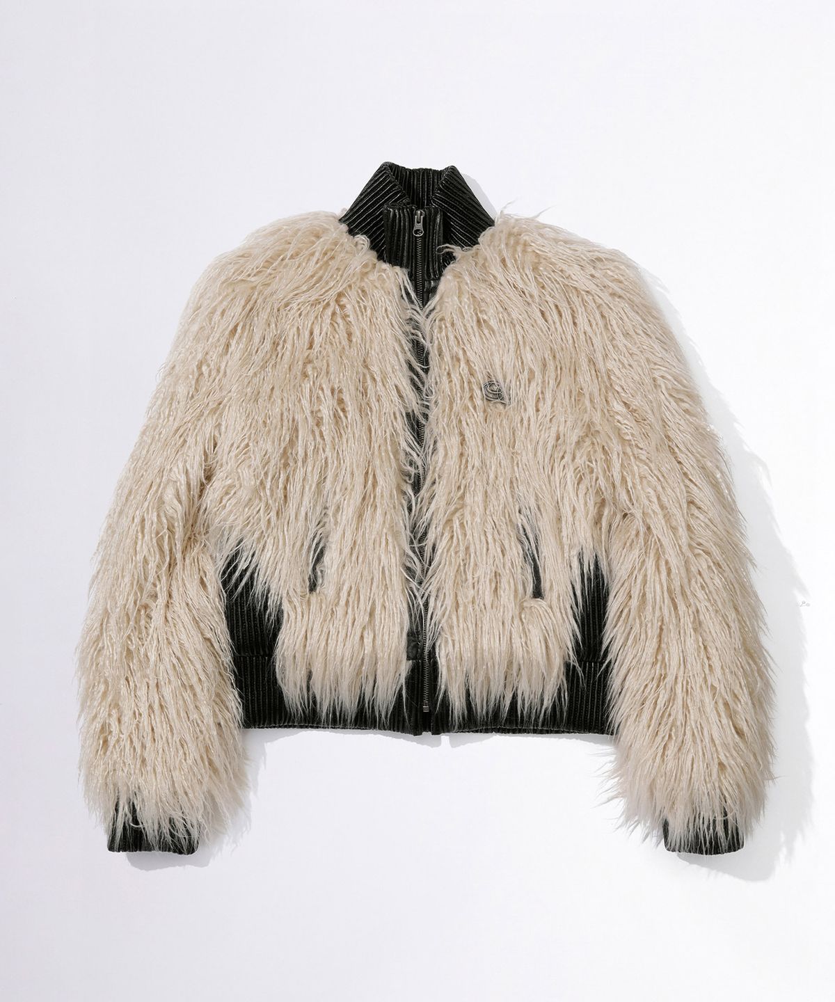 스컬프터(SCULPTOR) Faux Mongolian Shearling Jacket Raw