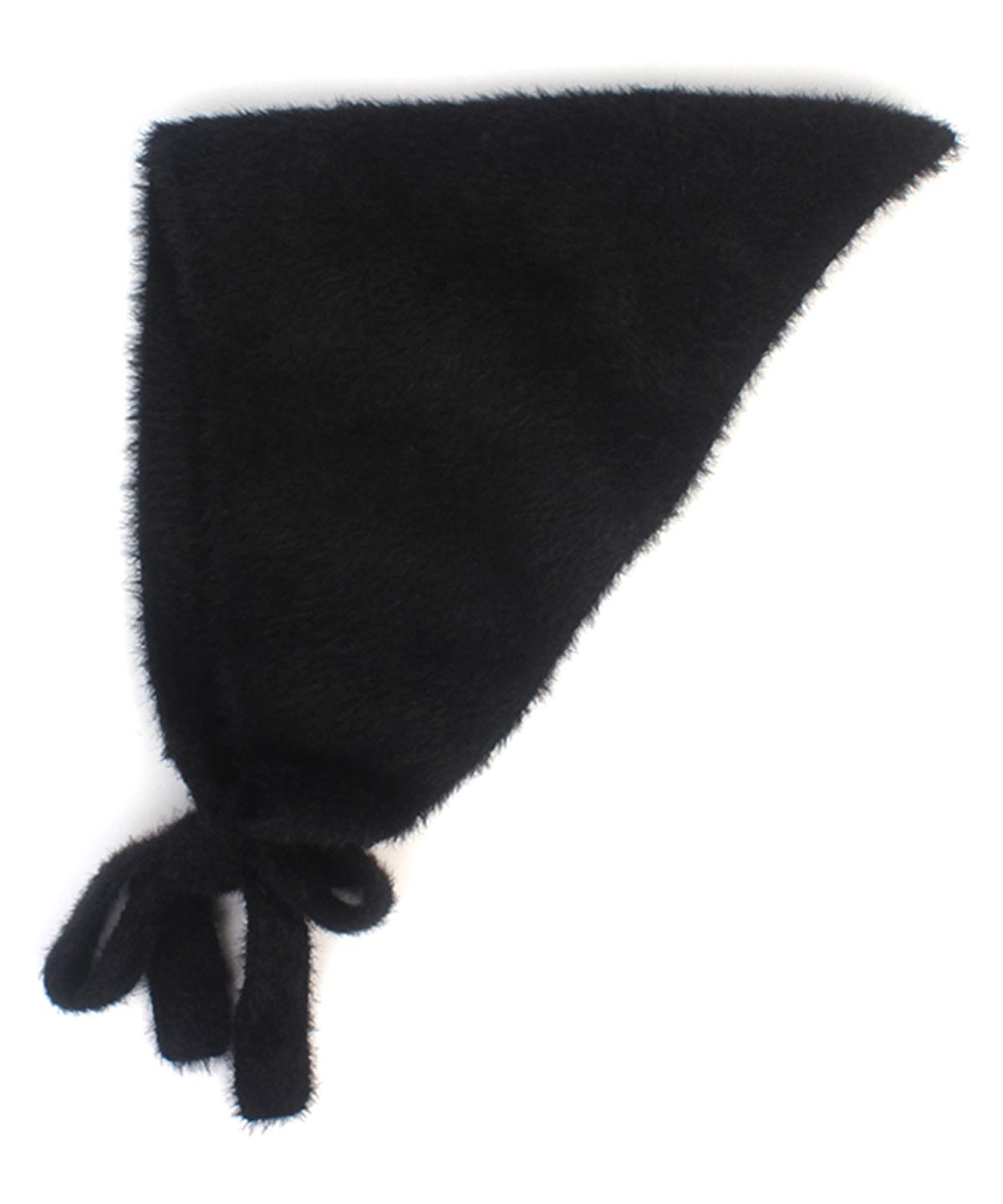 유니버셜 케미스트리(UNIVERSAL CHEMISTRY) Fur Black Bandana Bonnet Hat 귀도리모자