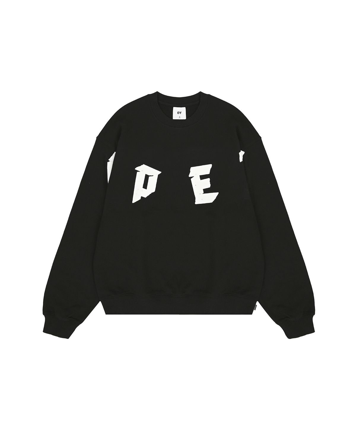 오픈야드(오와이)(OPENYARD(OY)) U-SHAPED LARGE LOGO MTM - BLACK