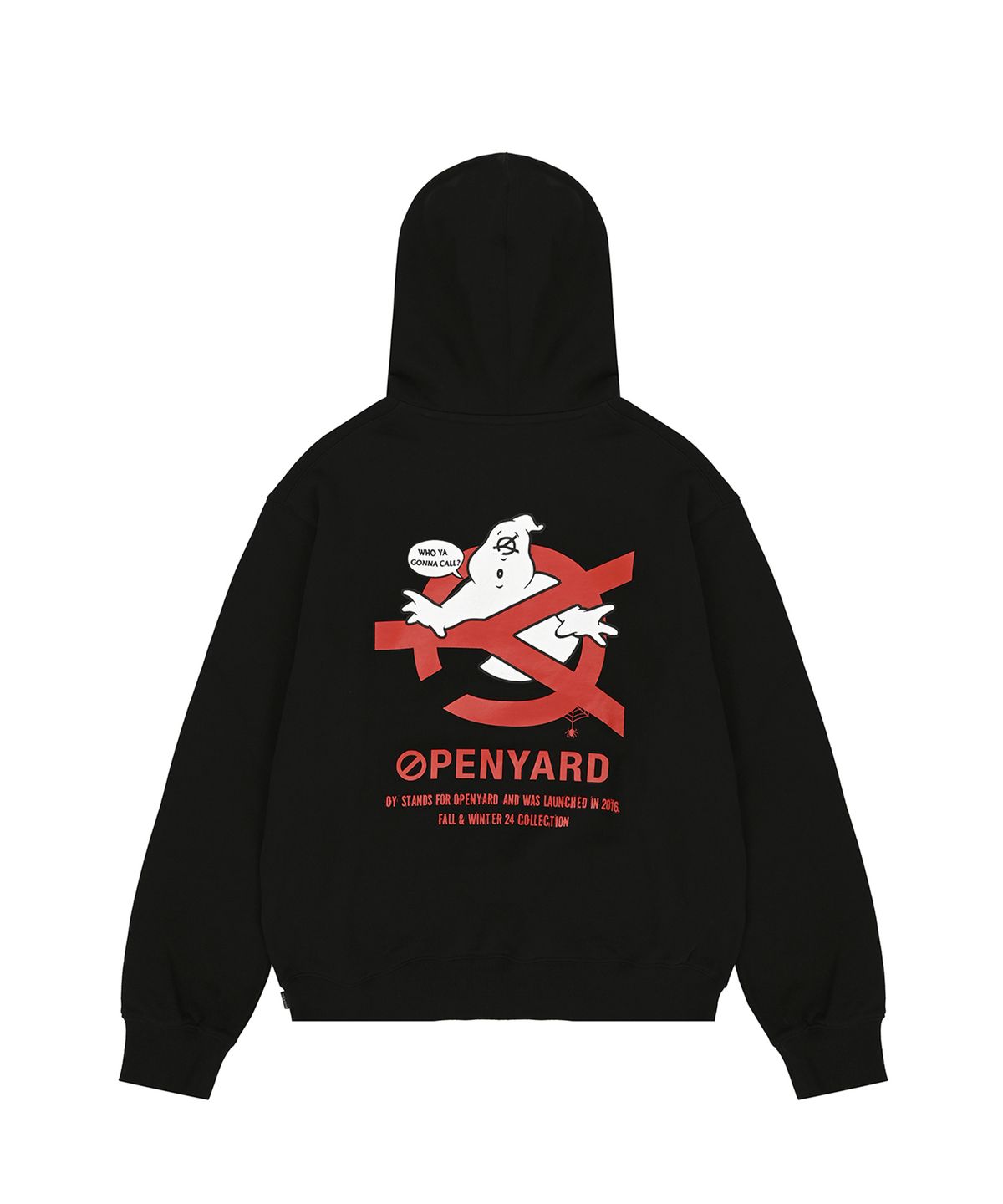 오픈야드(오와이)(OPENYARD(OY)) GHOST LOGO HOODIE - BLACK