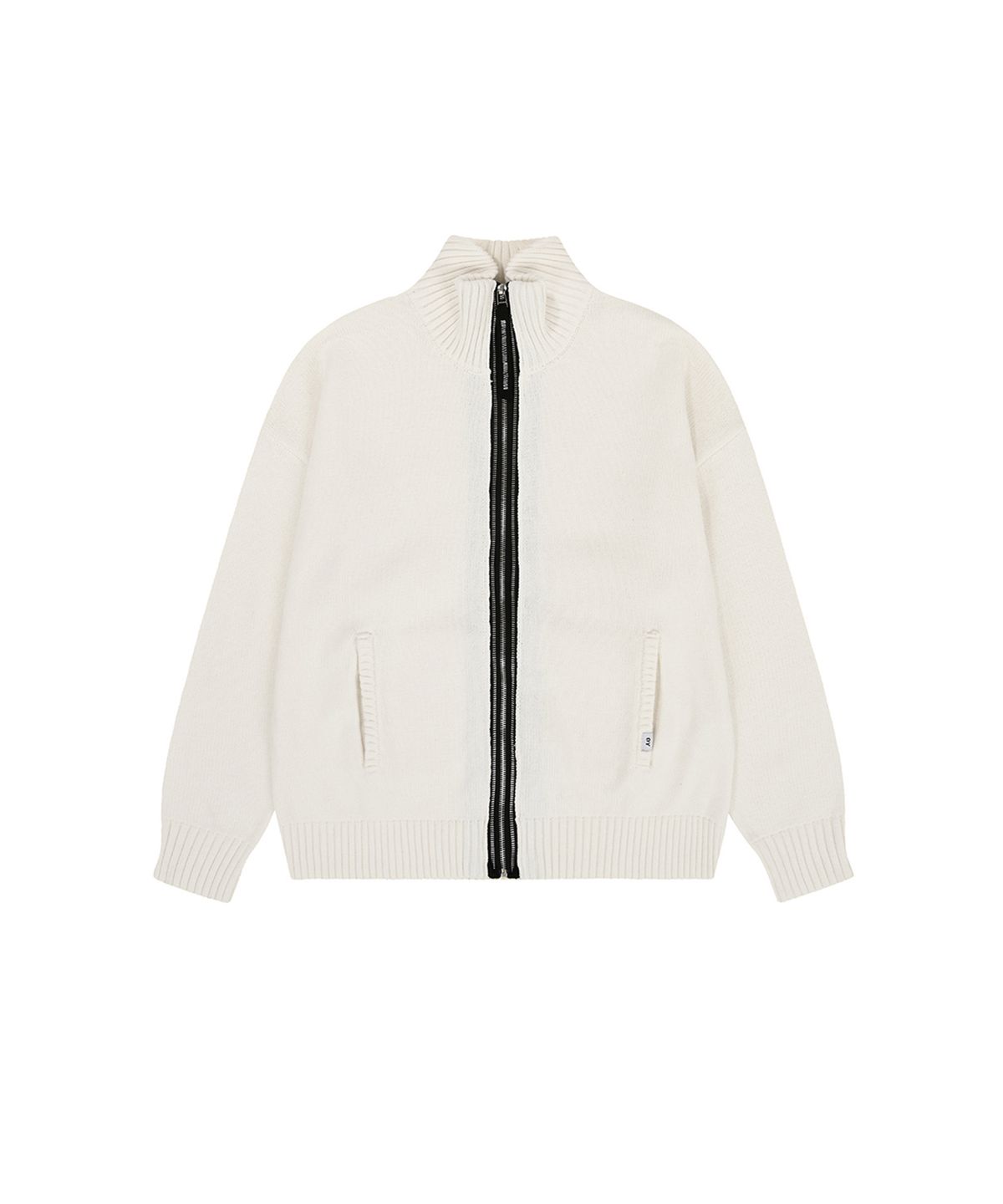 오픈야드(오와이)(OPENYARD(OY)) DOUBLE ZIP KNIT ZIP UP - CREAM