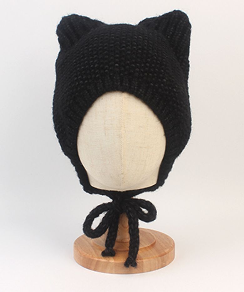 Cat Knit Black Balaclava 바라클라바