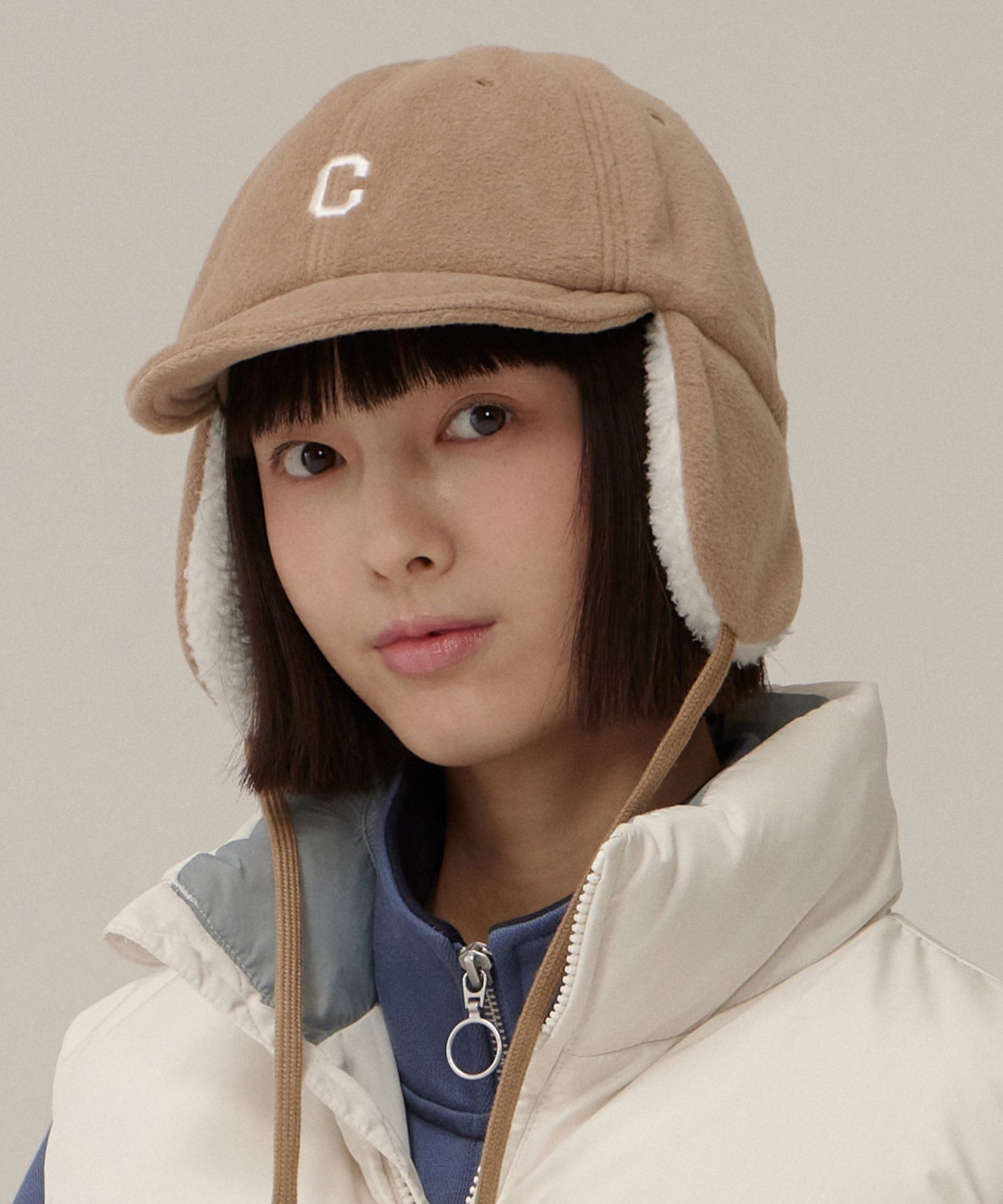 ★【COVERNAT】★STANDARD FIT C LOGO FLEECE TROOPER CA.P★ MUSINSA | COVERNAT C Logo Fleece Trooper Cap Brown