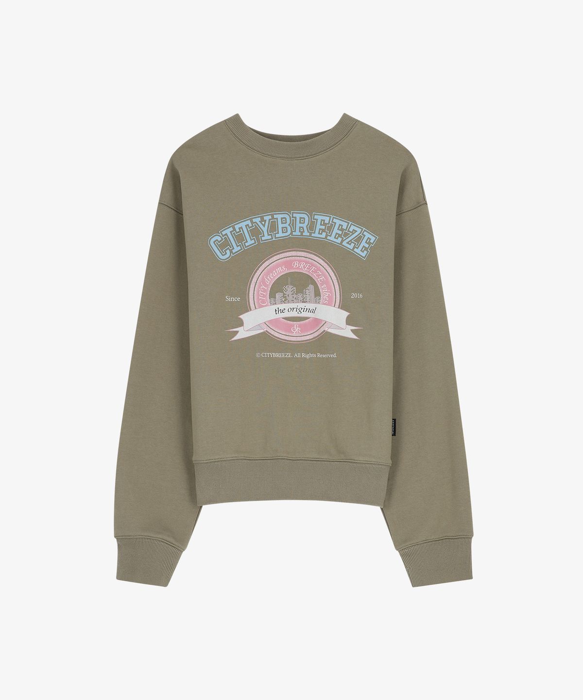 시티브리즈(CITYBREEZE) 에센셜 시티 아치 그래픽 스웨트 셔츠_KHAKI