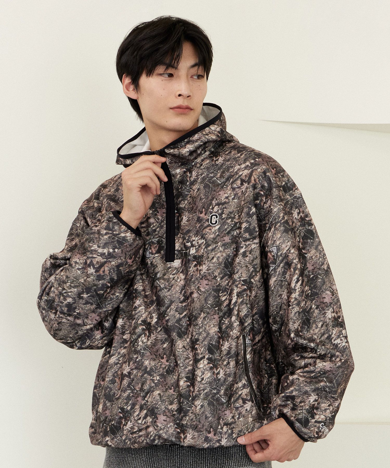 [COVERNAT]★C LOGO FLEECT OVER FIT HOODIE ANORAK MUSINSA | COVERNAT C Logo Fleece Overfit Hoodie Anorak Camo