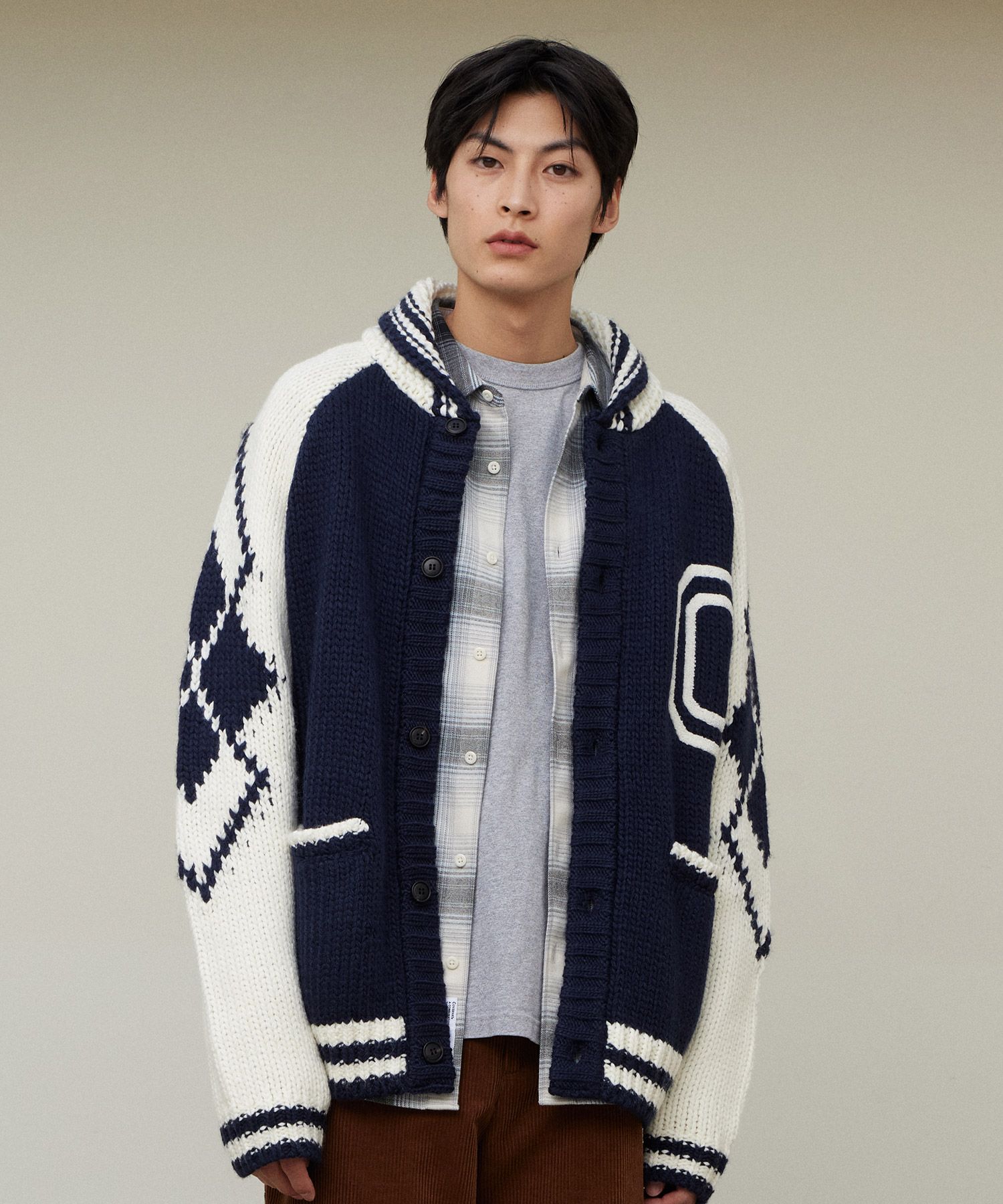 MUSINSA公式 | COVERNAT コウィチャン カーディガン ダークネイビー