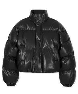 케이피피 레더 숏패딩 GJDJP14(BLACK)