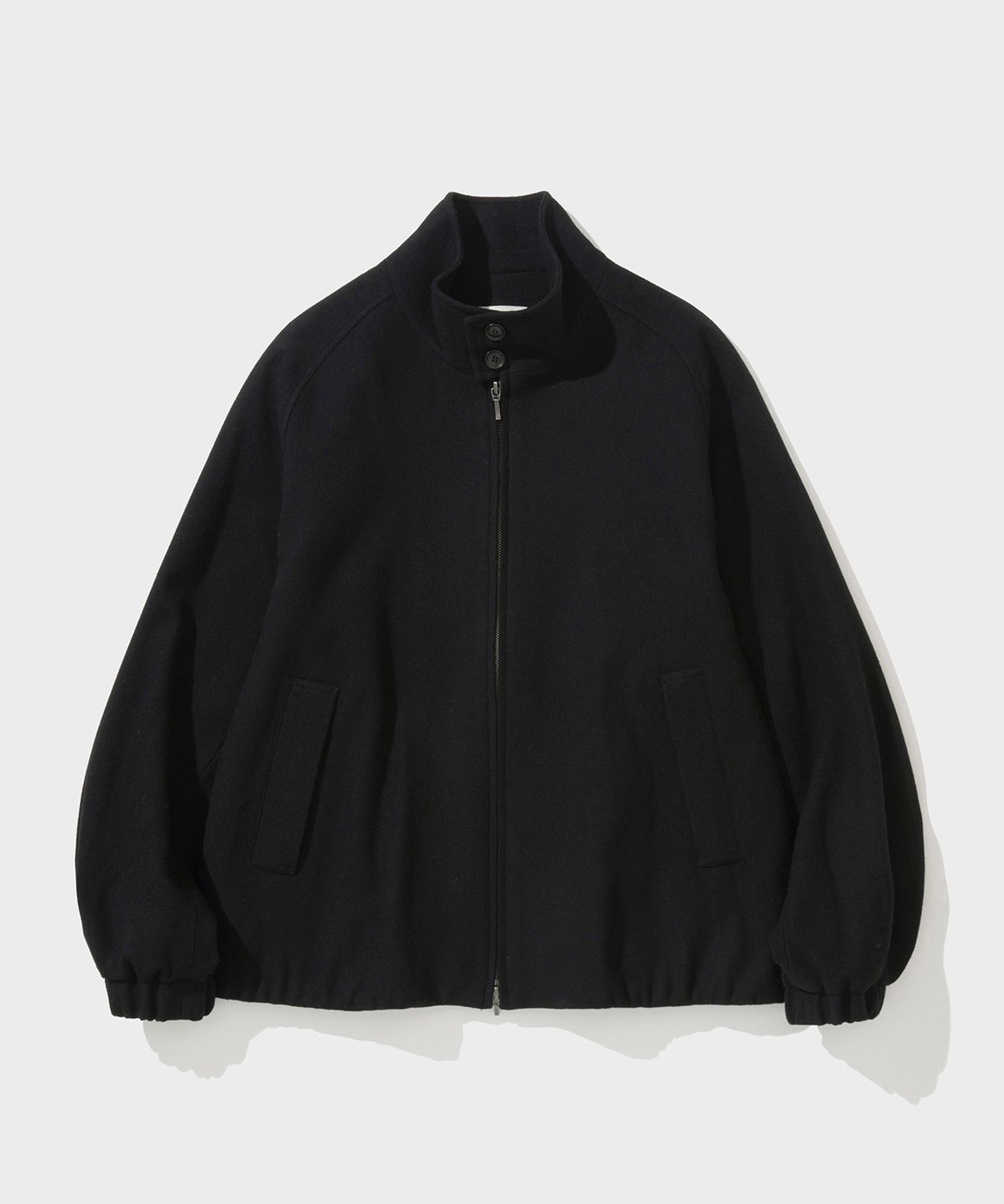 MUSINSA公式 | SHIRTER WOOL HARRINGTON JACKET (BLACK)