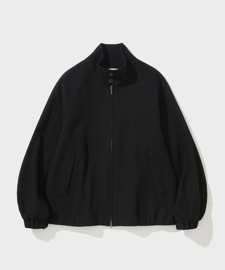 WOOL HARRINGTON JACKET (BLACK)