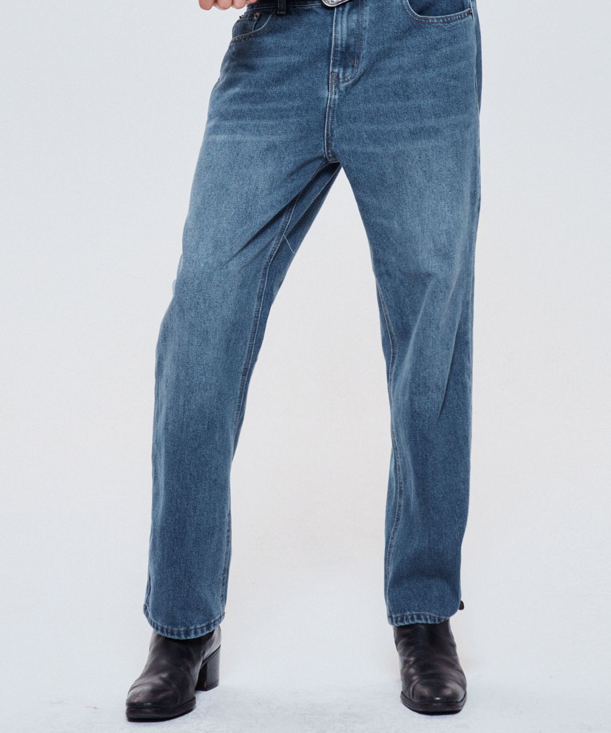 언티지(UNTAGE) 와이드 데님 팬츠[Blue(UNISEX)]_UTD-FP02