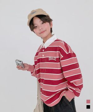 원스 카라 스트라이프 맨투맨