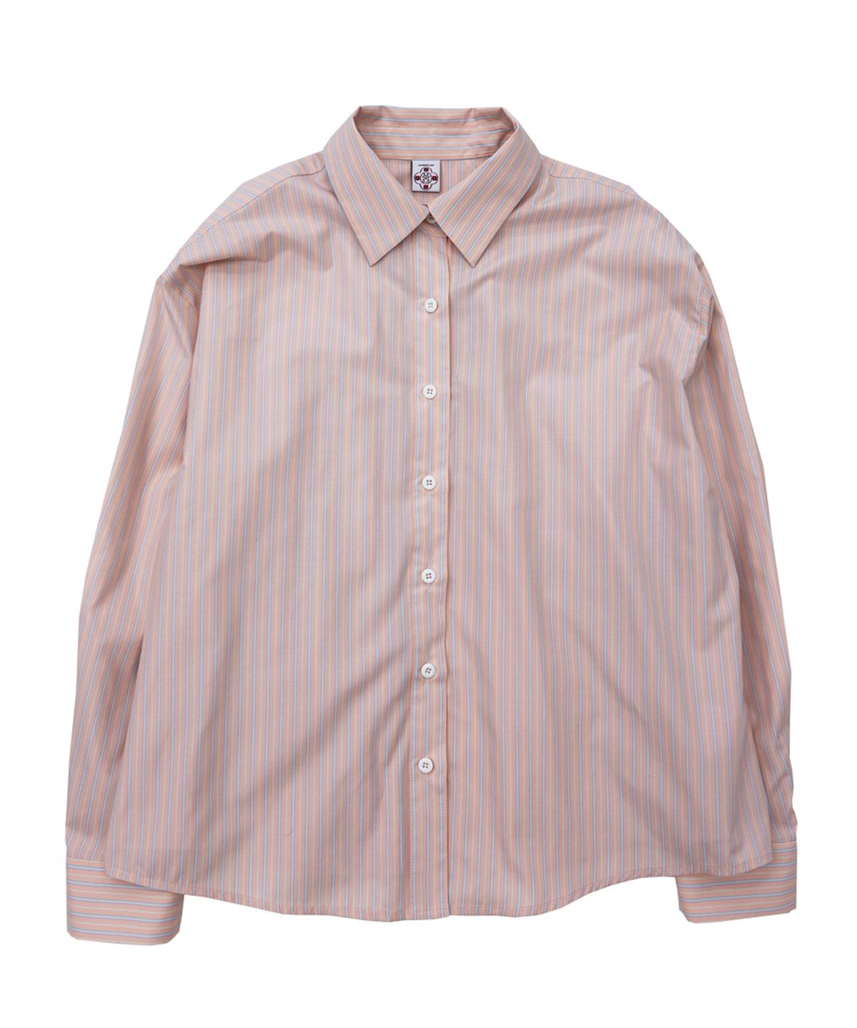 시월107(SIWL107) Stripe Pleats Shirt (Pastel Pink)