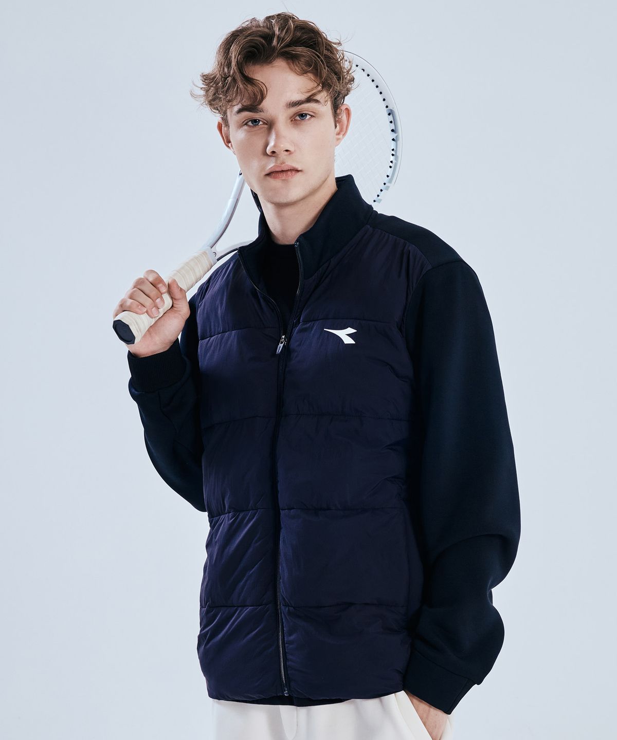 디아도라(diadora) 무브 웜 하이브리드 패딩 자켓 BLACK