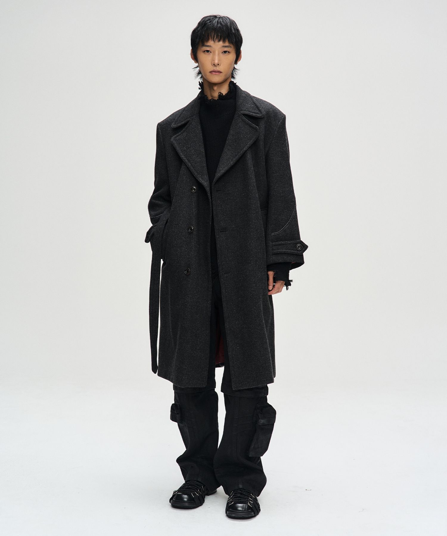 アウターその他 ANDERSSON BELL Lobby double-breasted herringbone coat awa640 MUSINSA | ANDERSSON BELL Robbie Double Breasted Herringbone