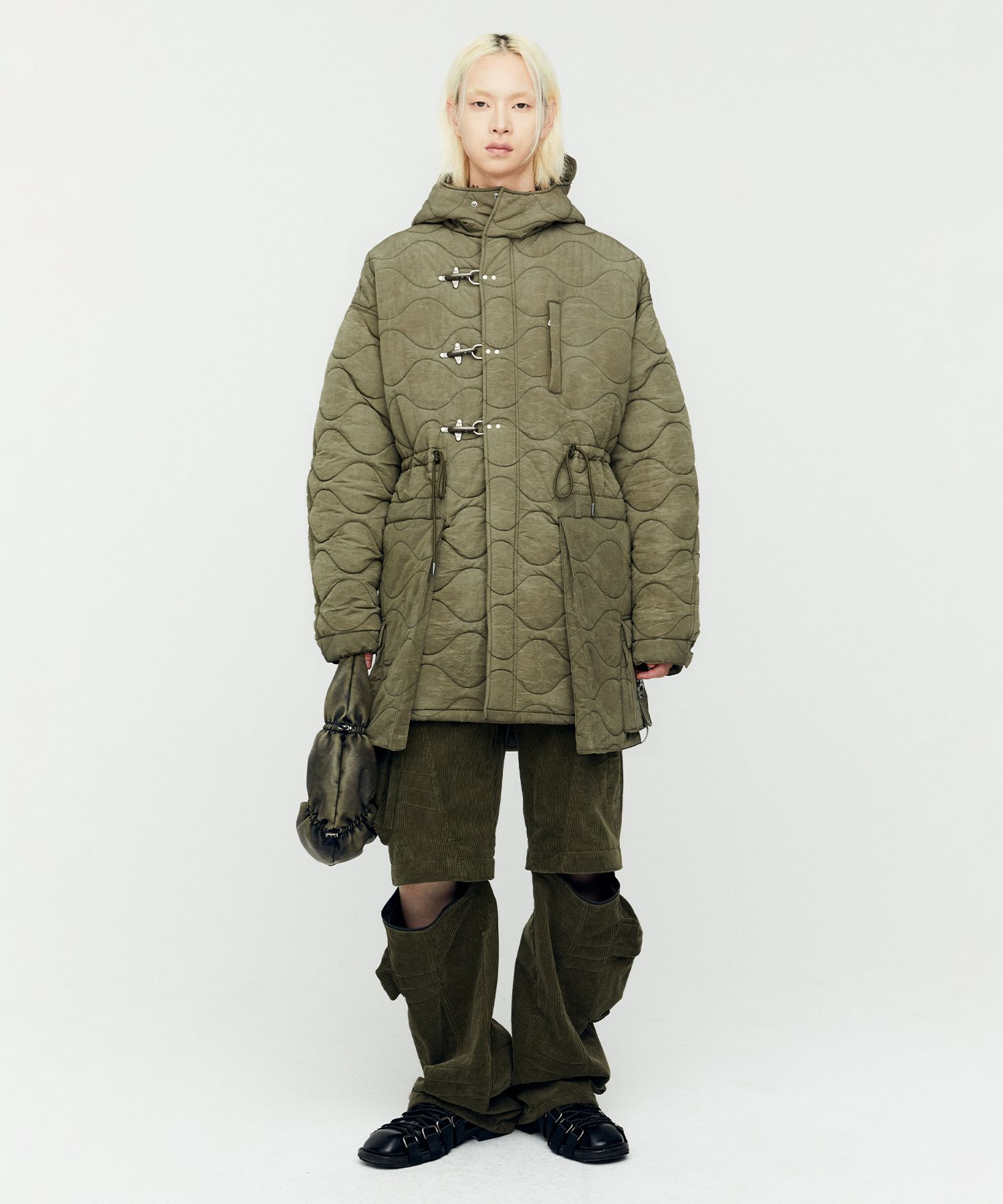 MUSINSA | ANDERSSON BELL Lace-up fishtail parka awa638m (KHAKI)