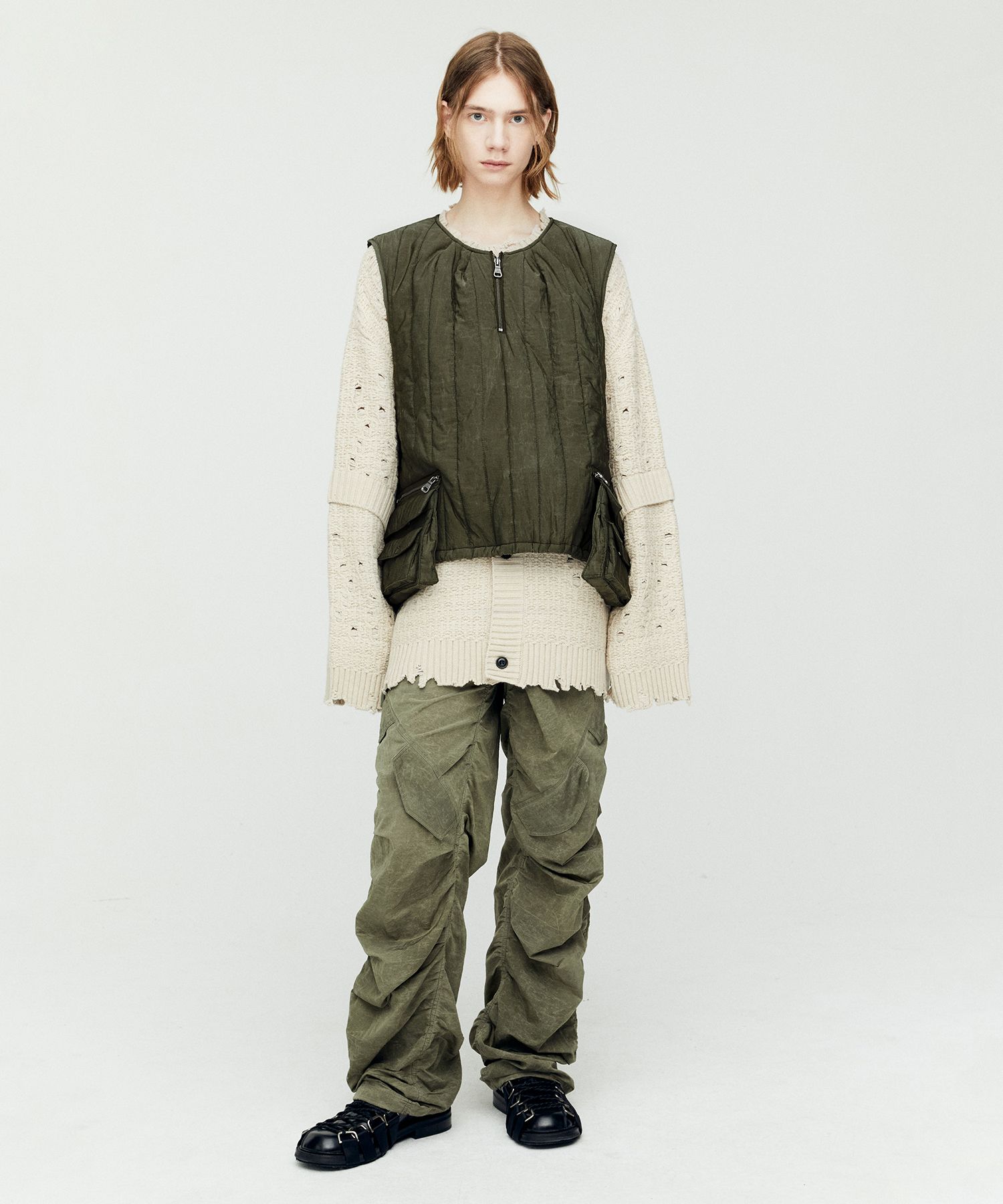 アウターその他 ANDERSSON BELL Wax Coated Padded Turtle Vest awa644mKHAKI A2 2016000474626_01__77765.