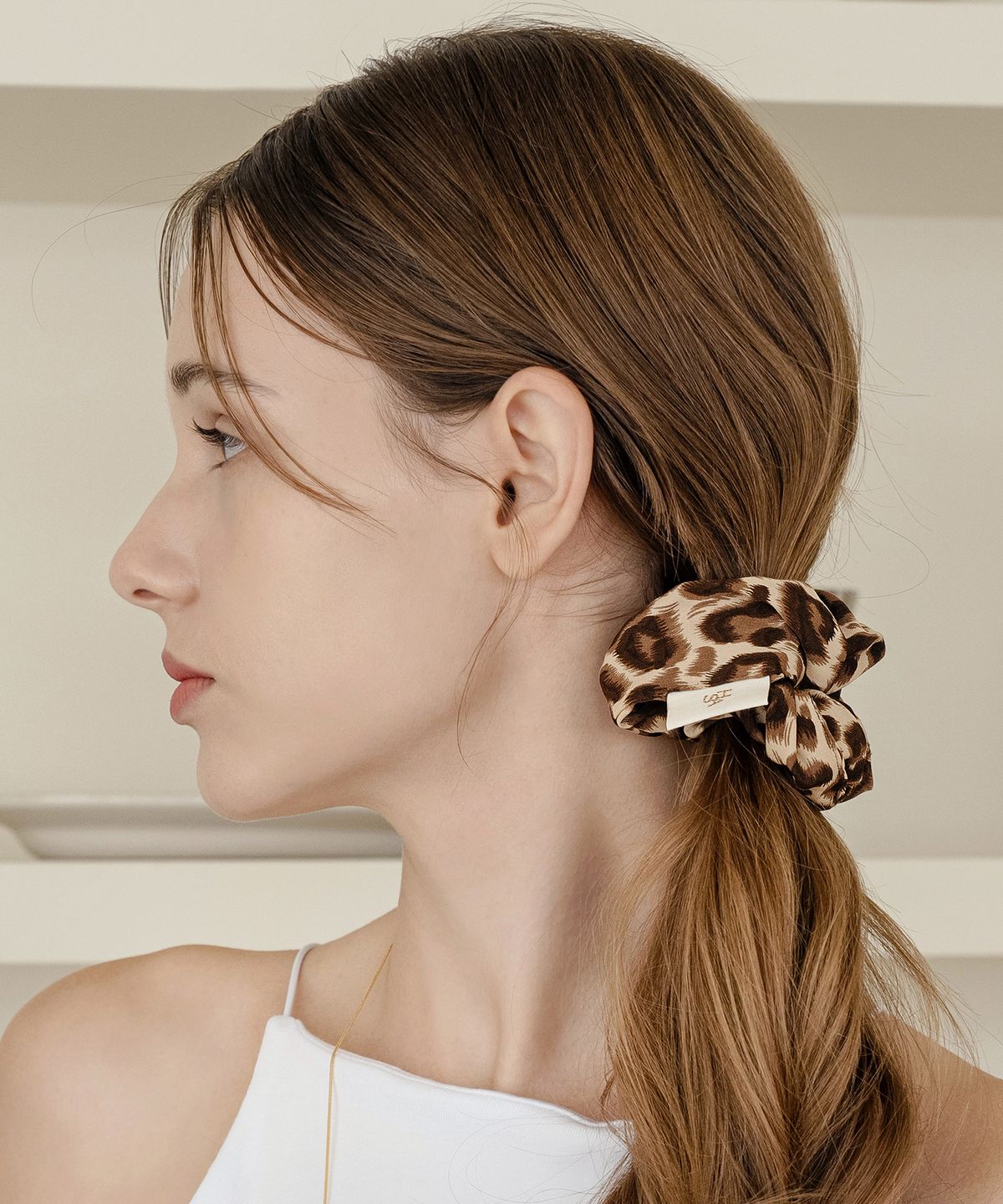 하스(HAS) HDM008 Leopard pattern scrunchie