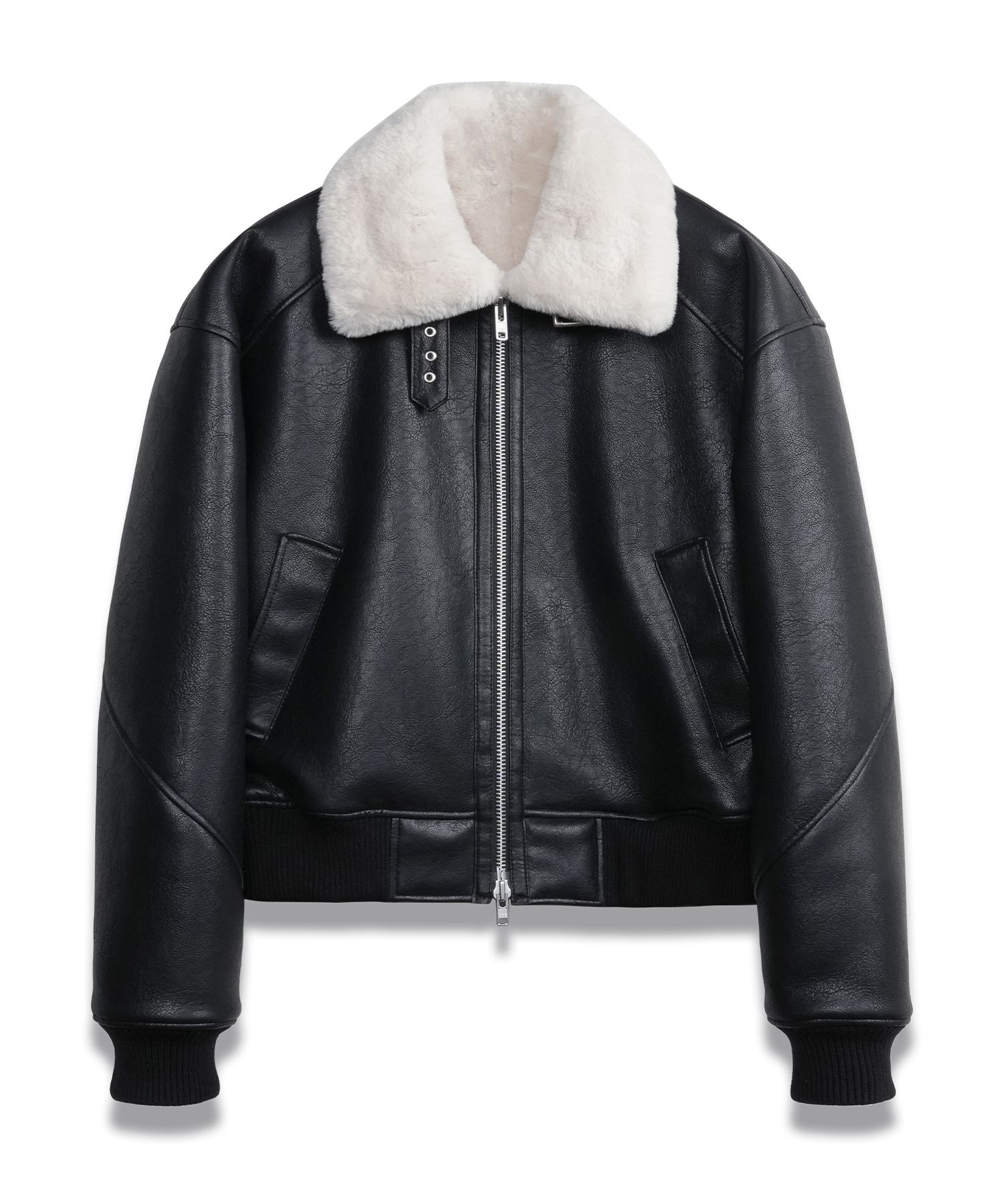 短丈DOFFJASON Crease Vintage Mouton Bomber MUSINSA公式 | DOFFJASON Crease Vintage Mouton Bomber CREAM
