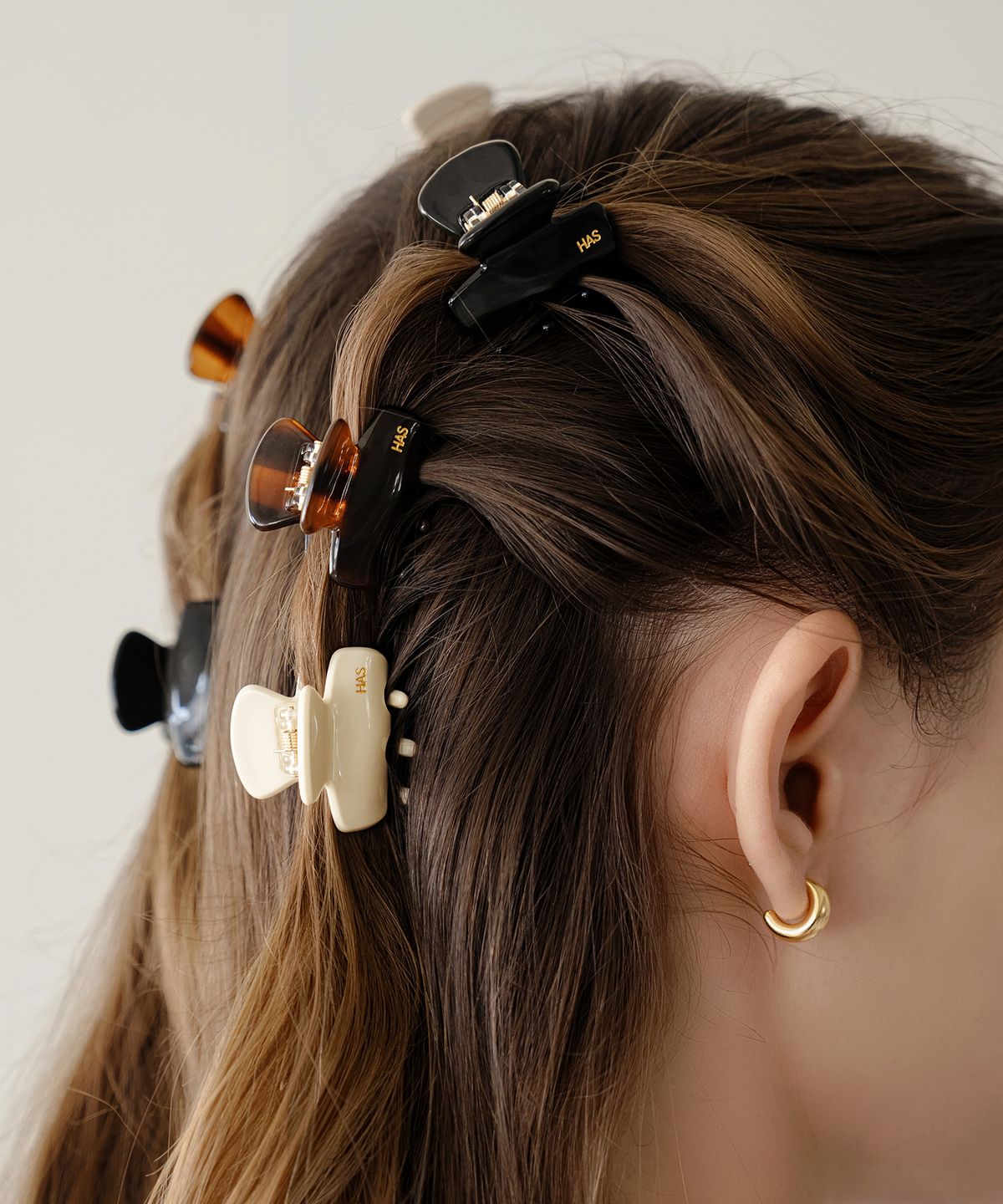 하스(HAS) [2 PACK] HDM015 French mini celluloid hair clips
