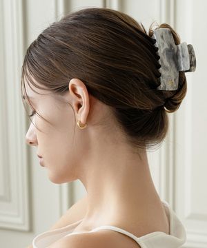 HDM018 Marbling square hair clip