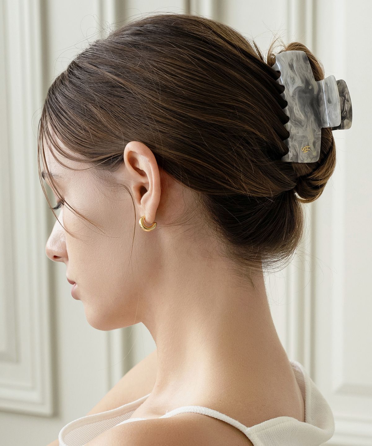 하스(HAS) HDM018 Marbling square hair clip