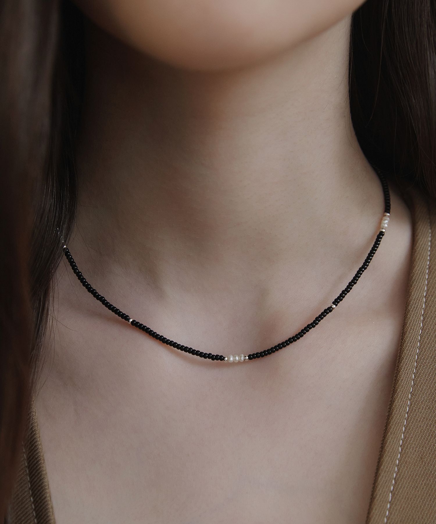 【TATIANA】(Silver925) Pearl Layered Beads Necklace / 追跡送 MUSINSA | TATIANA (Silver 925) Pearl Layered Bead Necklace
