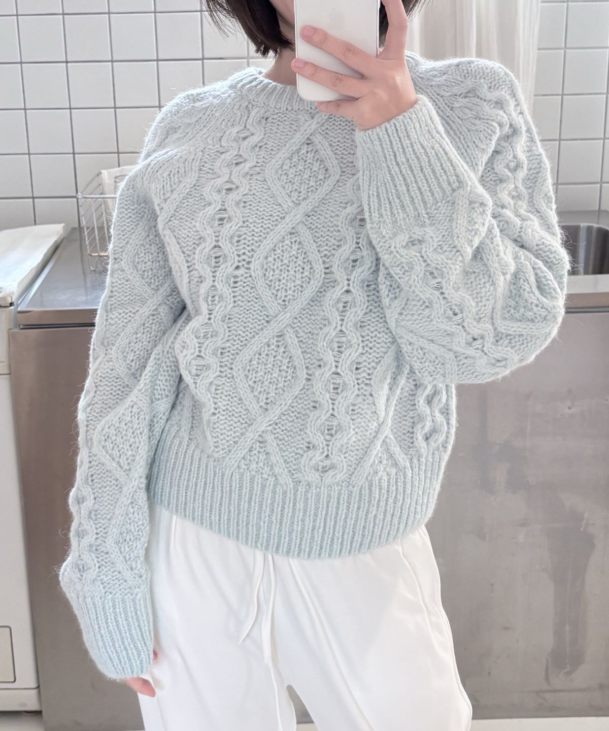 레테라(LETTERA) [Unisex] Heavywool Alpaca Fisherman Knit_6Colors