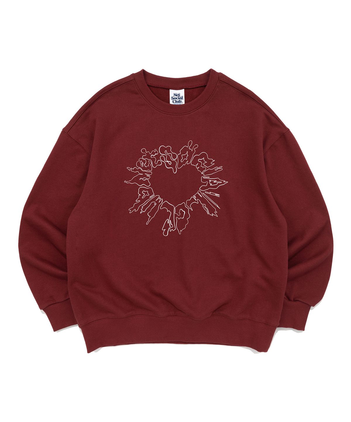 넷소셜클럽(NET SOCIAL CLUB) OUTER HEART MTM (BURGUNDY)