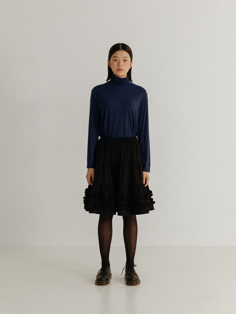 LOOSE TURTLENECK,  NAVY