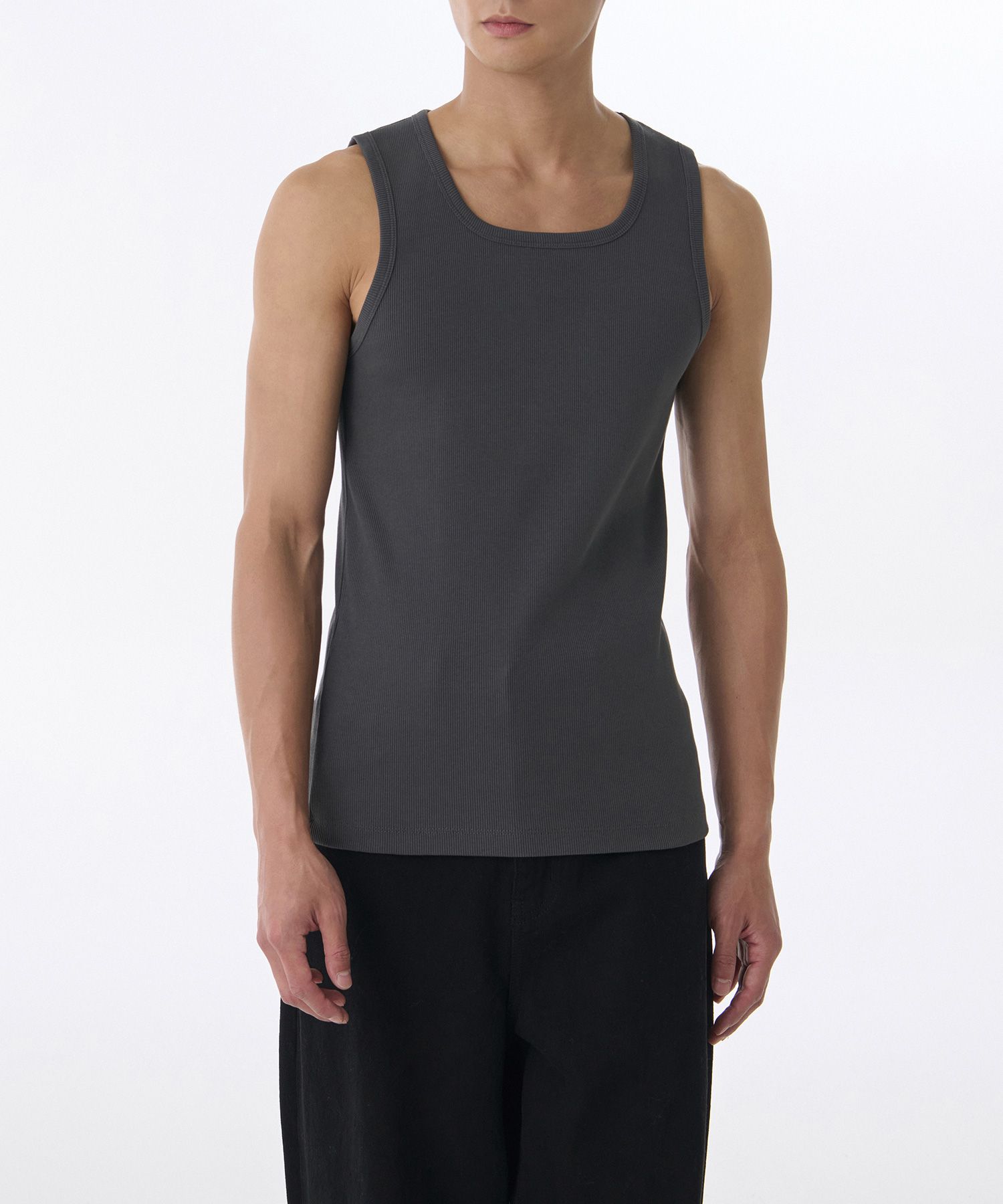 WAX Basic tank top チャコール　Lサイズ 楽天市場】WAX Basic tank top / ワックス ベーシック タンク