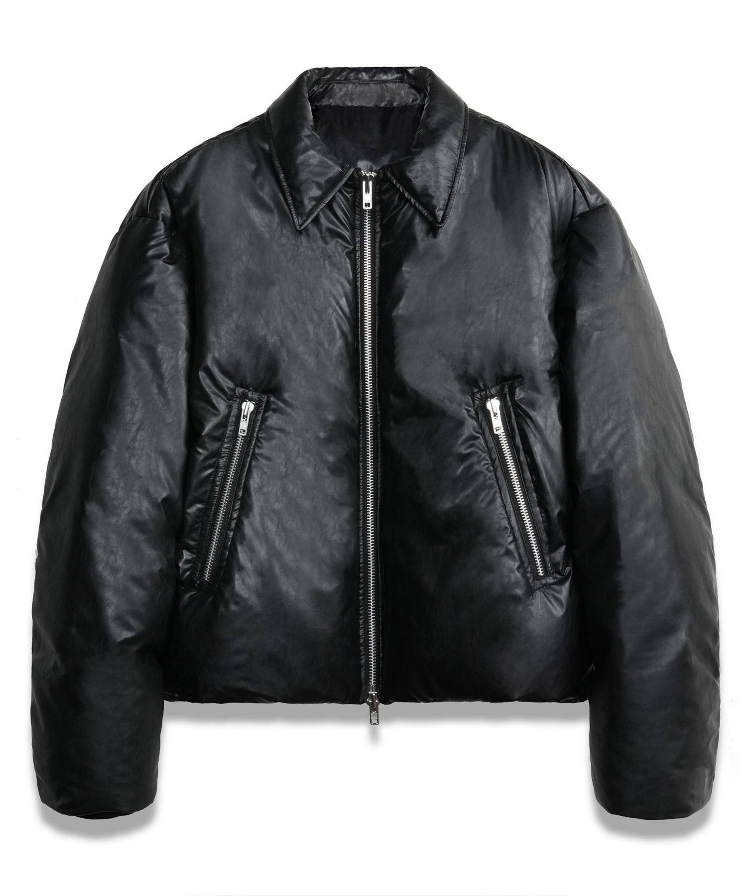 MUSINSA公式 | DOFFJASON アークティックレザーダウンジャケット BLACK