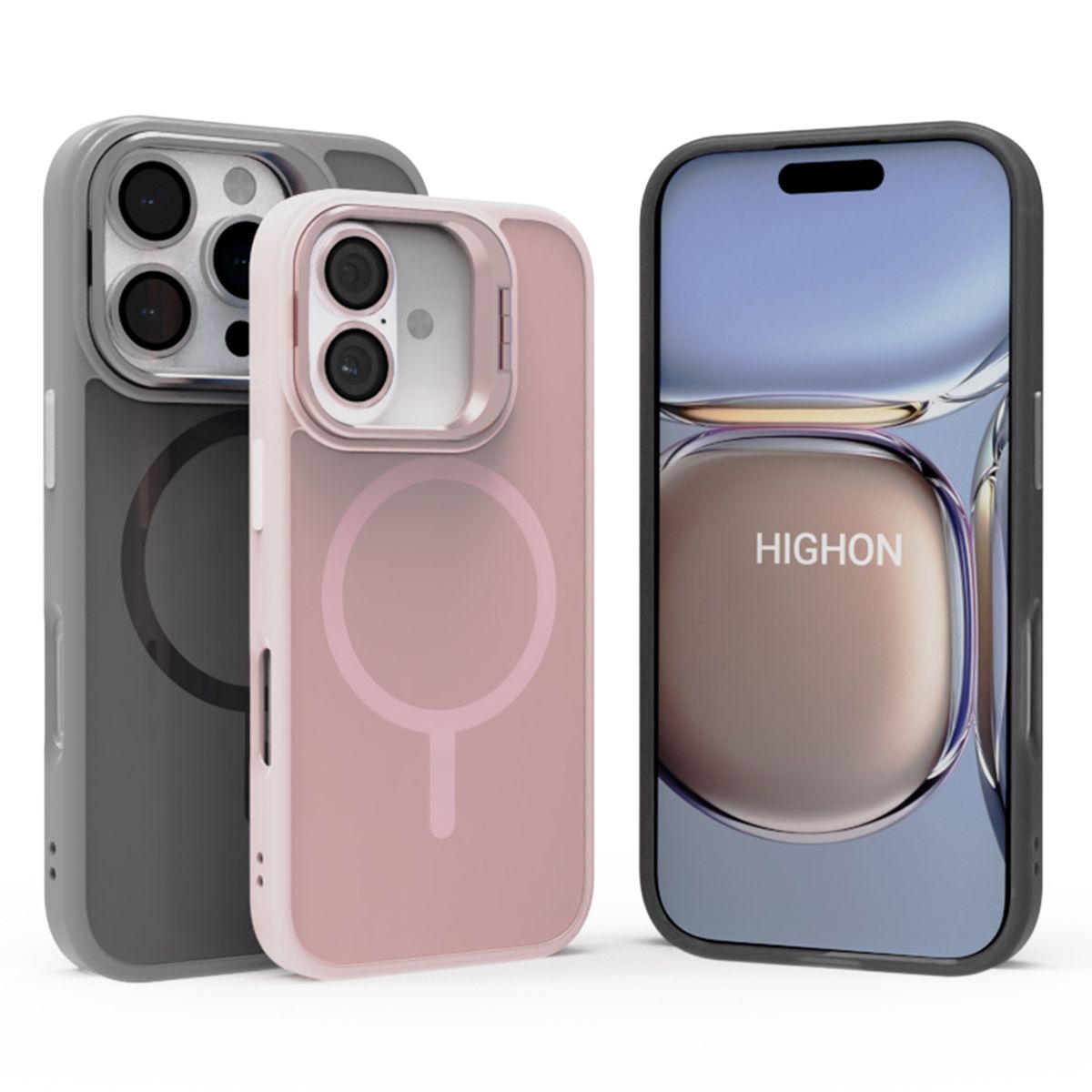 하이온(HIGHON) 아이폰16 프로 맥스 케이스 크레파스 플러스 맥세이프 호환 카메라 거치