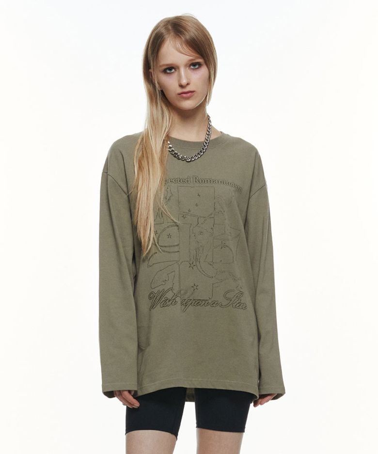 WISH LONG SLEEVE T-SHIRT (KHAKI)