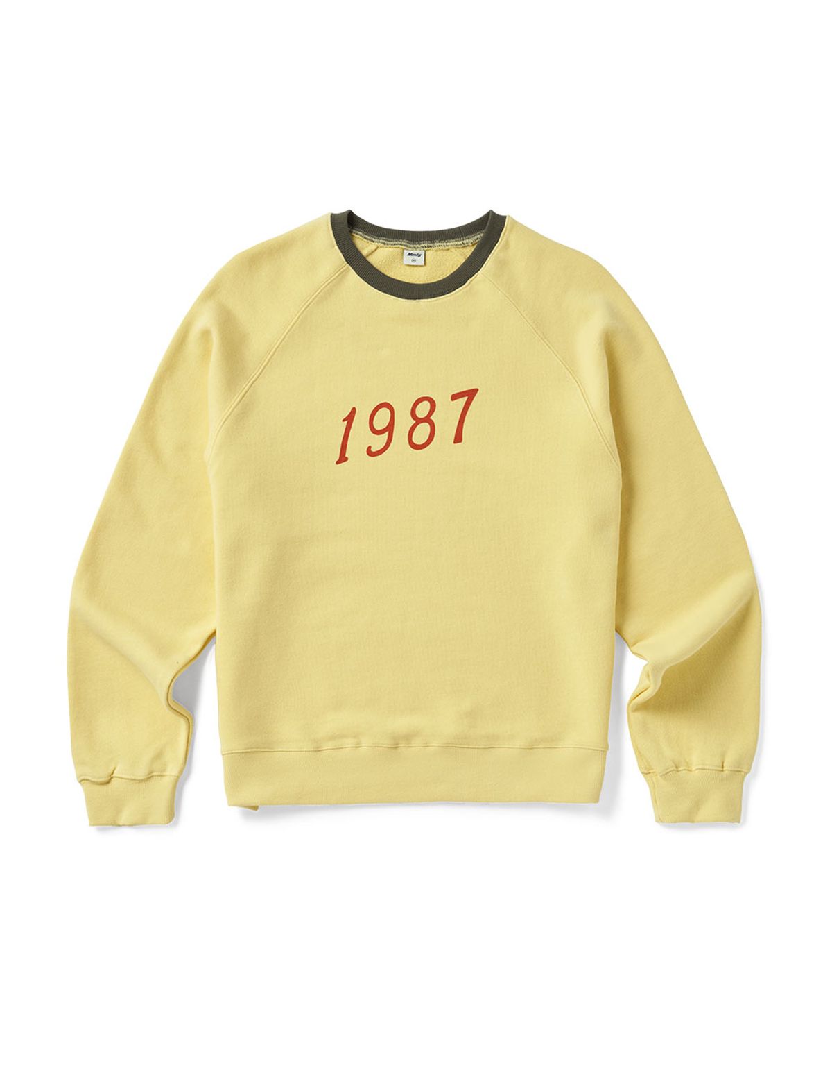 엠엠엘지(MMLG) [Mmlg] CLUB SWEAT (CREAM YELLOW / MOSS KHAKI)