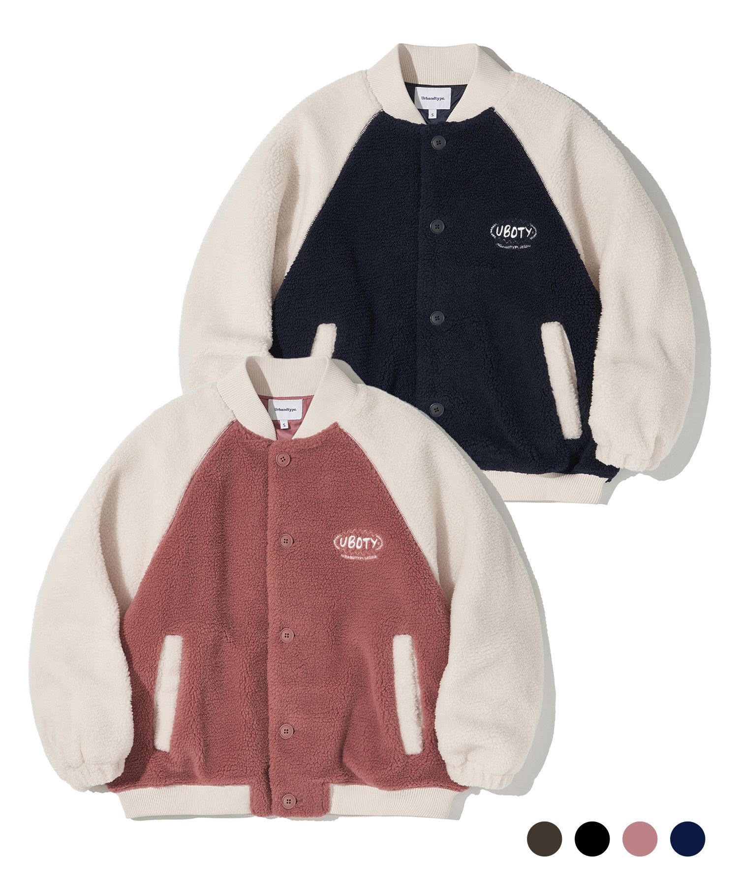 ★ Urbandtype.★ Padded Fleece Varsity Jacket Navy UBDWJP00 MUSINSA | URBANDTYPE Padded Fleece Varsity Jacket_4color