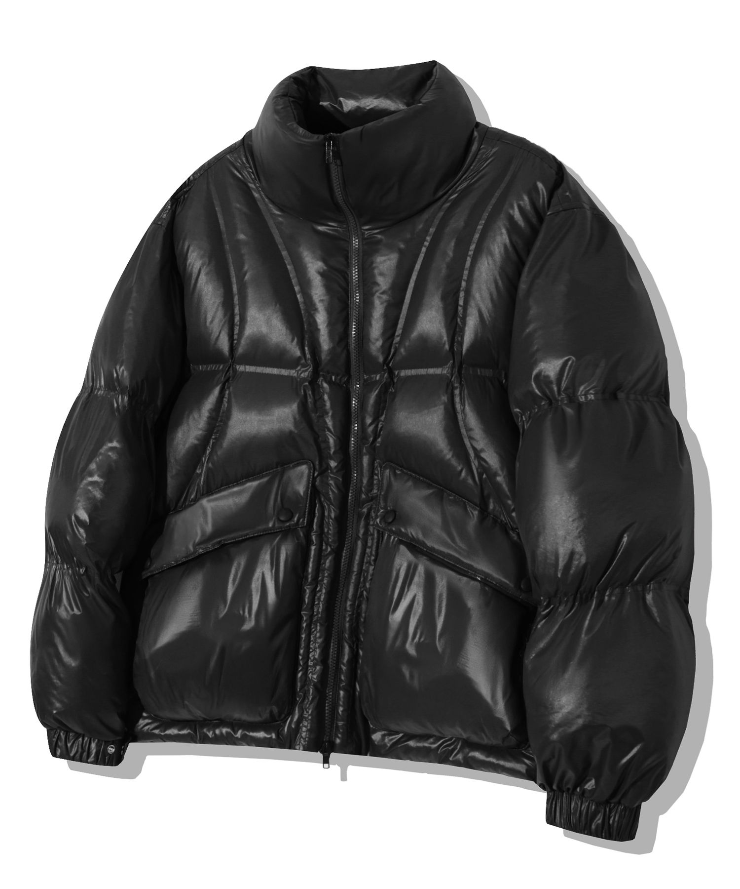 ★TRILLION★Incision Line Glossy Puffer Short Padding★ MUSINSA | TRILLION Incision Line Glossy Puffer Short Padding