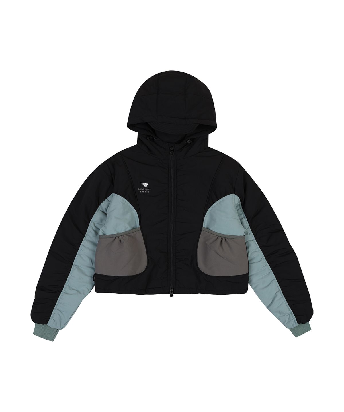 골라(GOLA) W ACTIVE PADDED HOOD HALF ZIP-UP [BLACK]