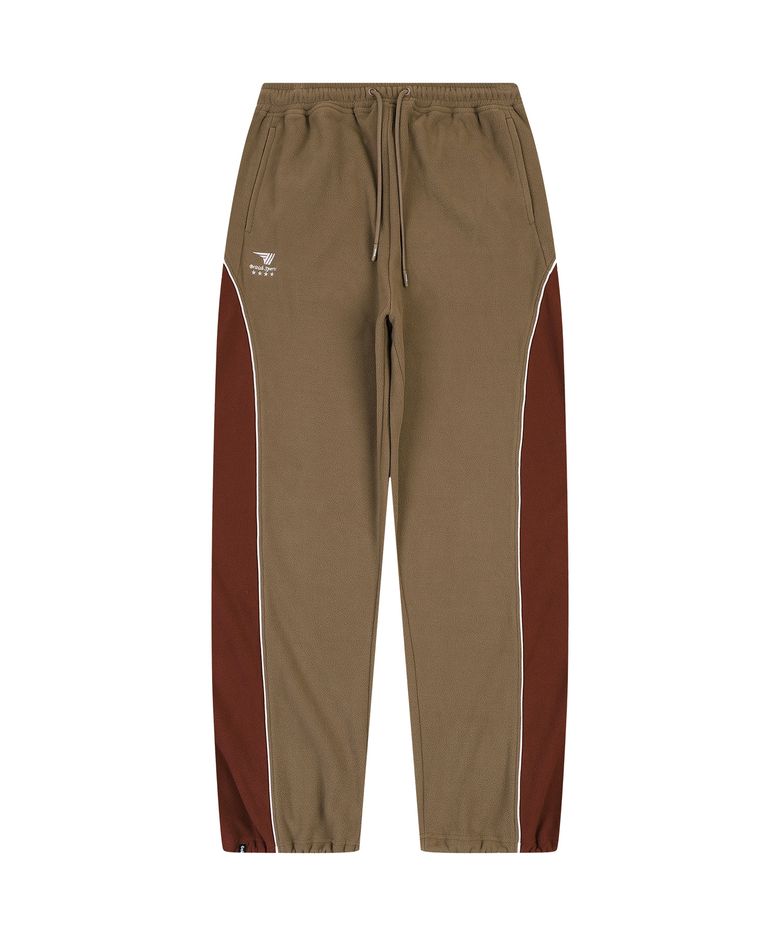 W COLOR MIXED FLEECE PANTS [BEIGE]