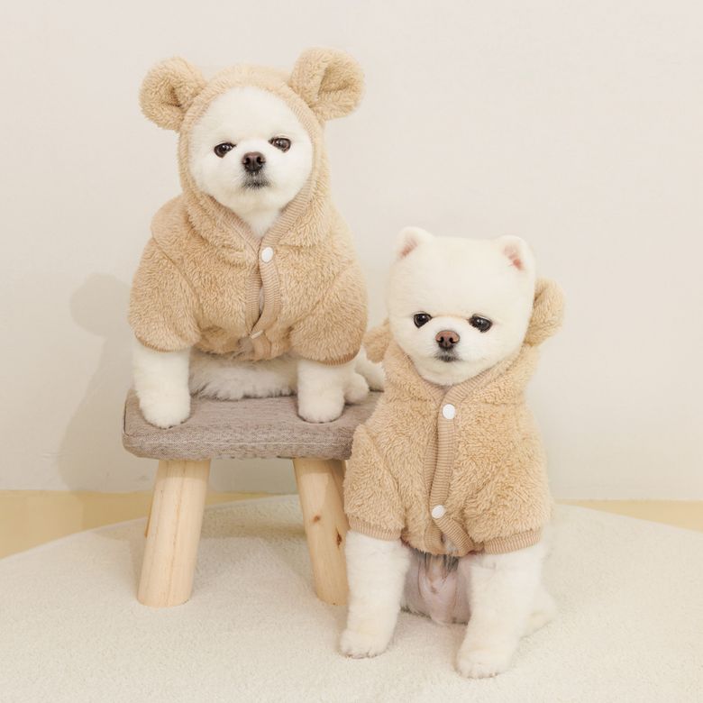 강아지 보아털 베어 후리스